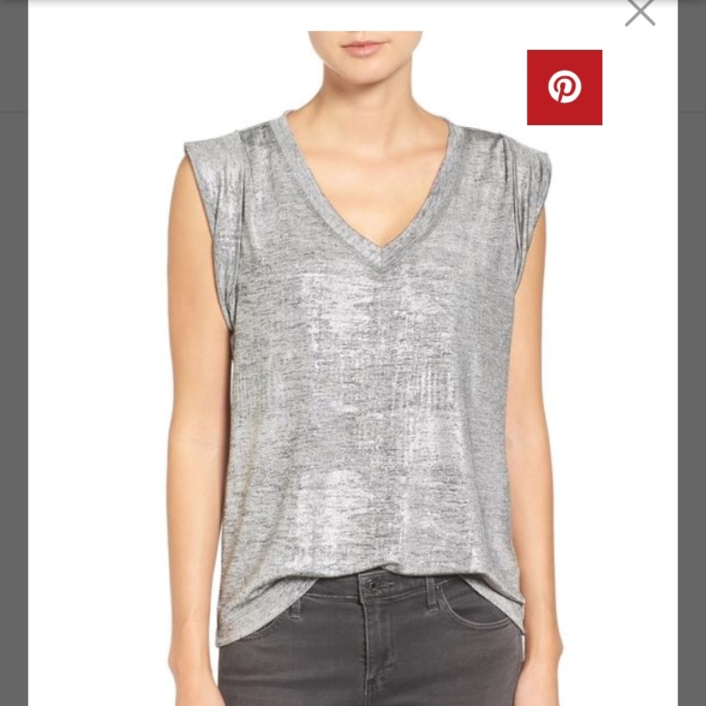Metallic shimmer tee